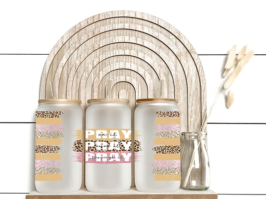 Pray|Frosted Libby Glass - Tumblers