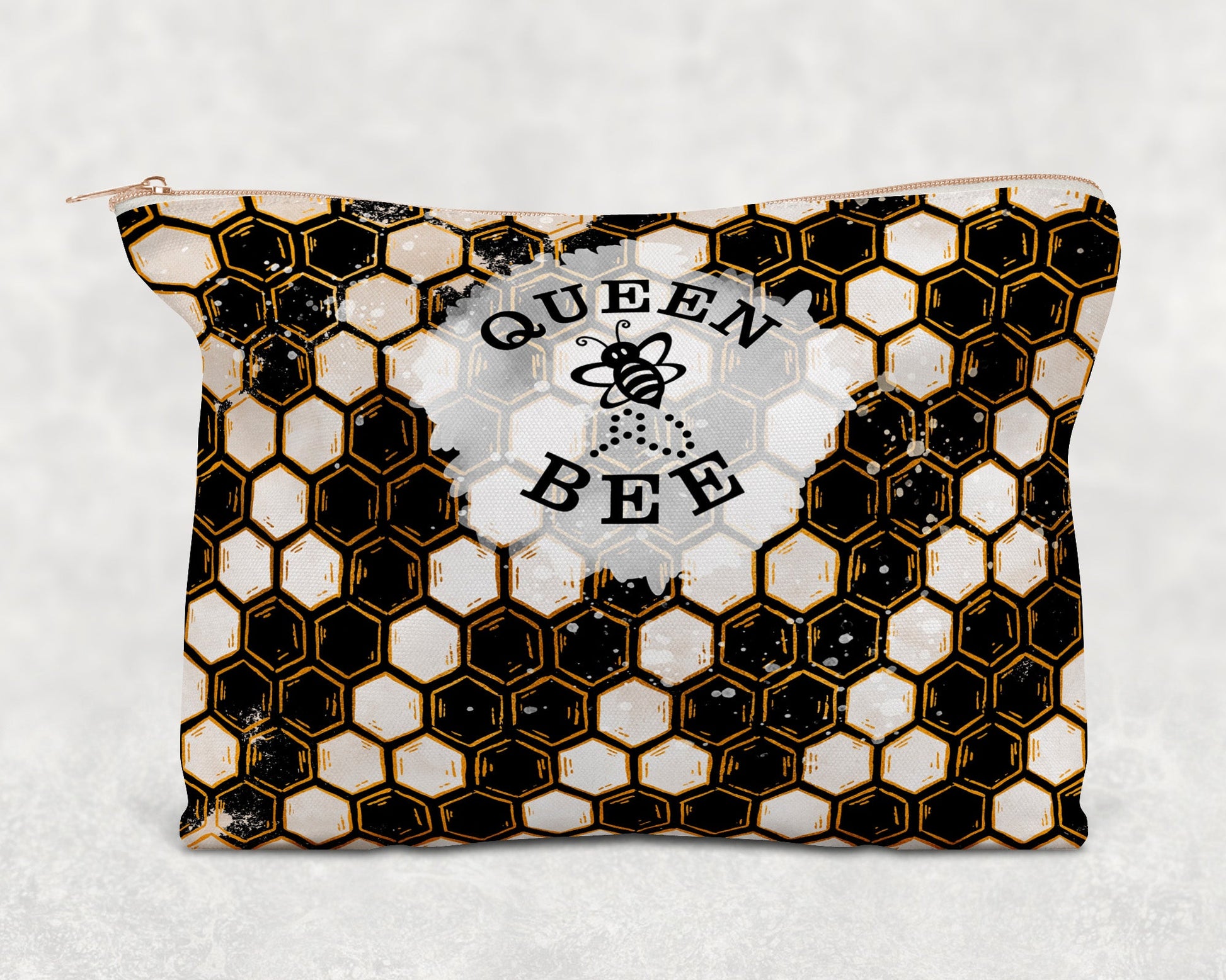 Queen Bee Printed Canvas Zipper Bag - Bag