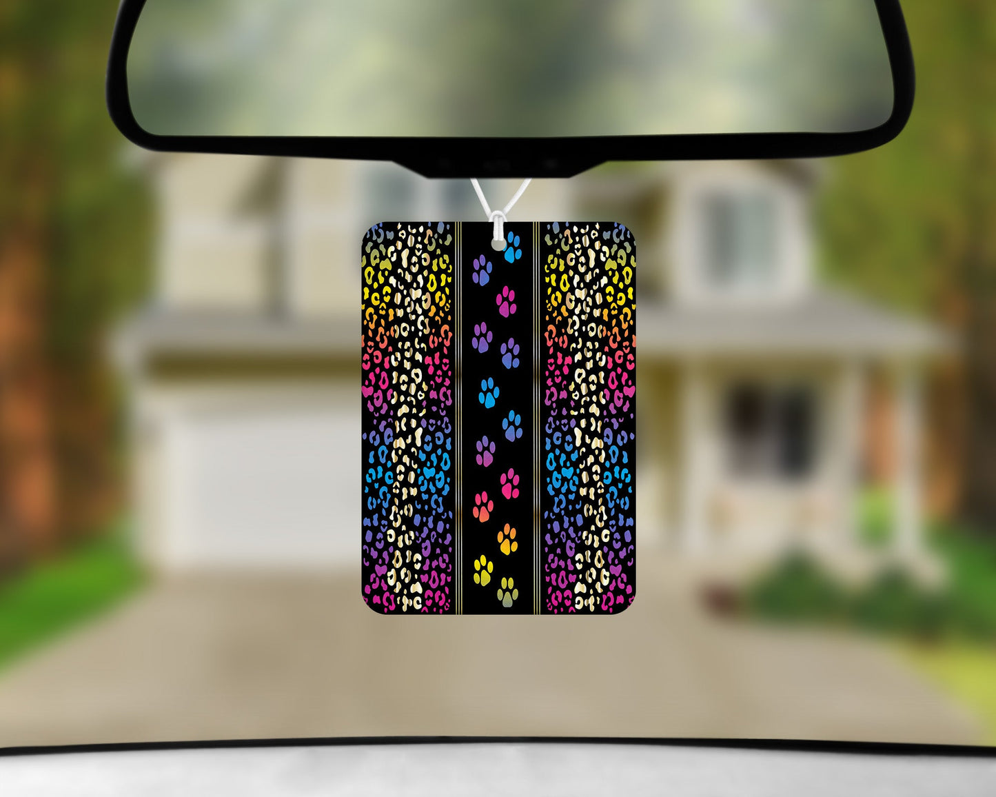 Rainbow Paw Prints|Freshie|Includes Scent Bottle - Vehicle Air Freshener