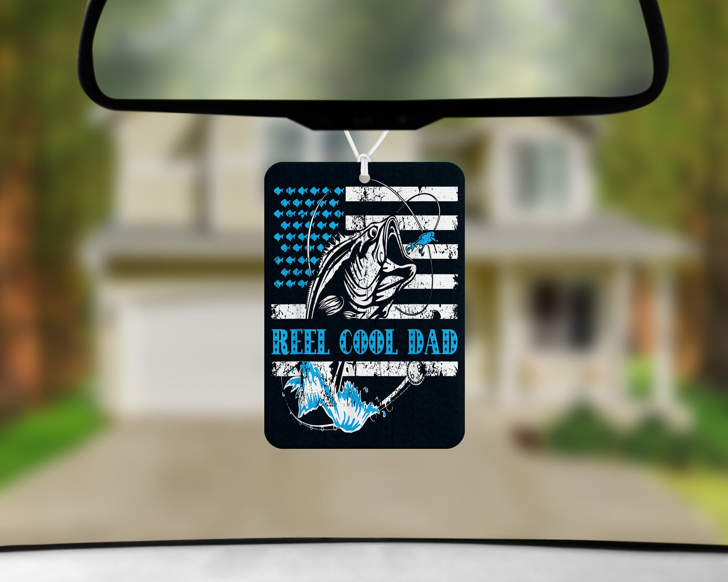 Reel Cool Dad Fishing|Freshie|Includes Scent Bottle - Vehicle Air Freshener