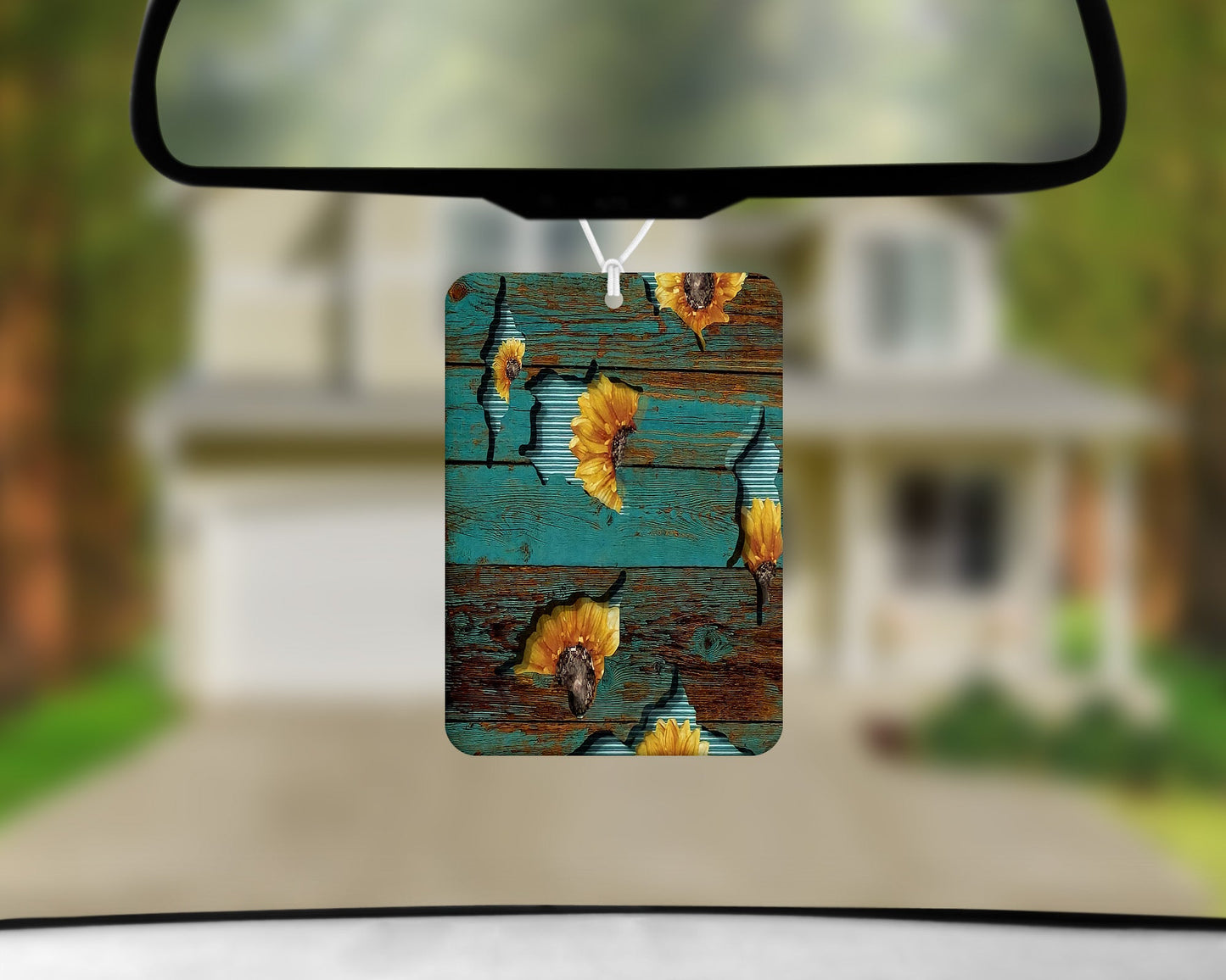 Rustic Sunflowers|Freshie|Includes Scent Bottle - Vehicle Air Freshener