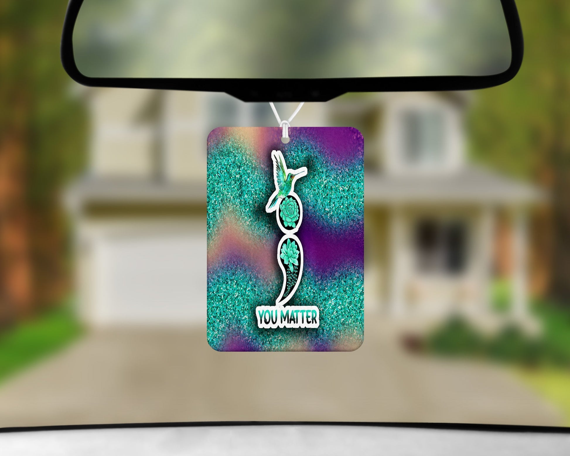 Semi Colon You Matter|Freshie|Includes Scent Bottle - Vehicle Air Freshener