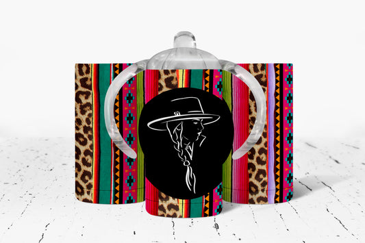 Serape Cowgirl Insulated Kids Dual Lid Sippy Cup Tumbler - Tumblers
