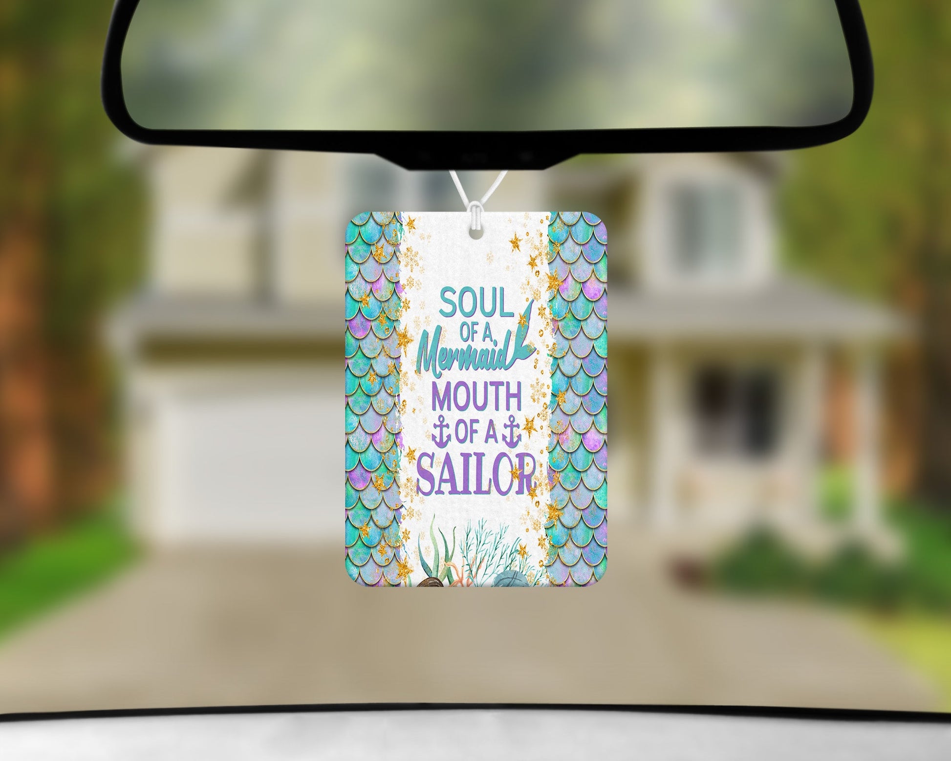 Soul Of A Mermaid Mouth Of A Sailor|Freshie|Includes Scent Bottle - Vehicle Air Freshener