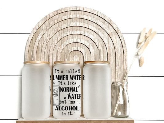 Summer Water Alcohol - Frosted Libby Glass - Tumblers