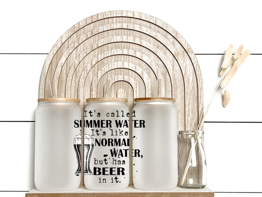 Summer Water Beer - Frosted Libby Glass - Tumblers