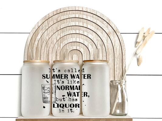 Summer Water Liquor - Frosted Libby Glass - Tumblers