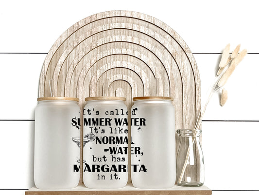 Summer Water Margarita - Frosted Libby Glass - Tumblers