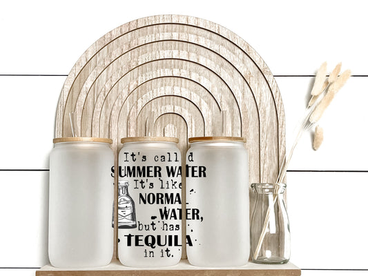 Summer Water Tequila - Frosted Libby Glass - Tumblers