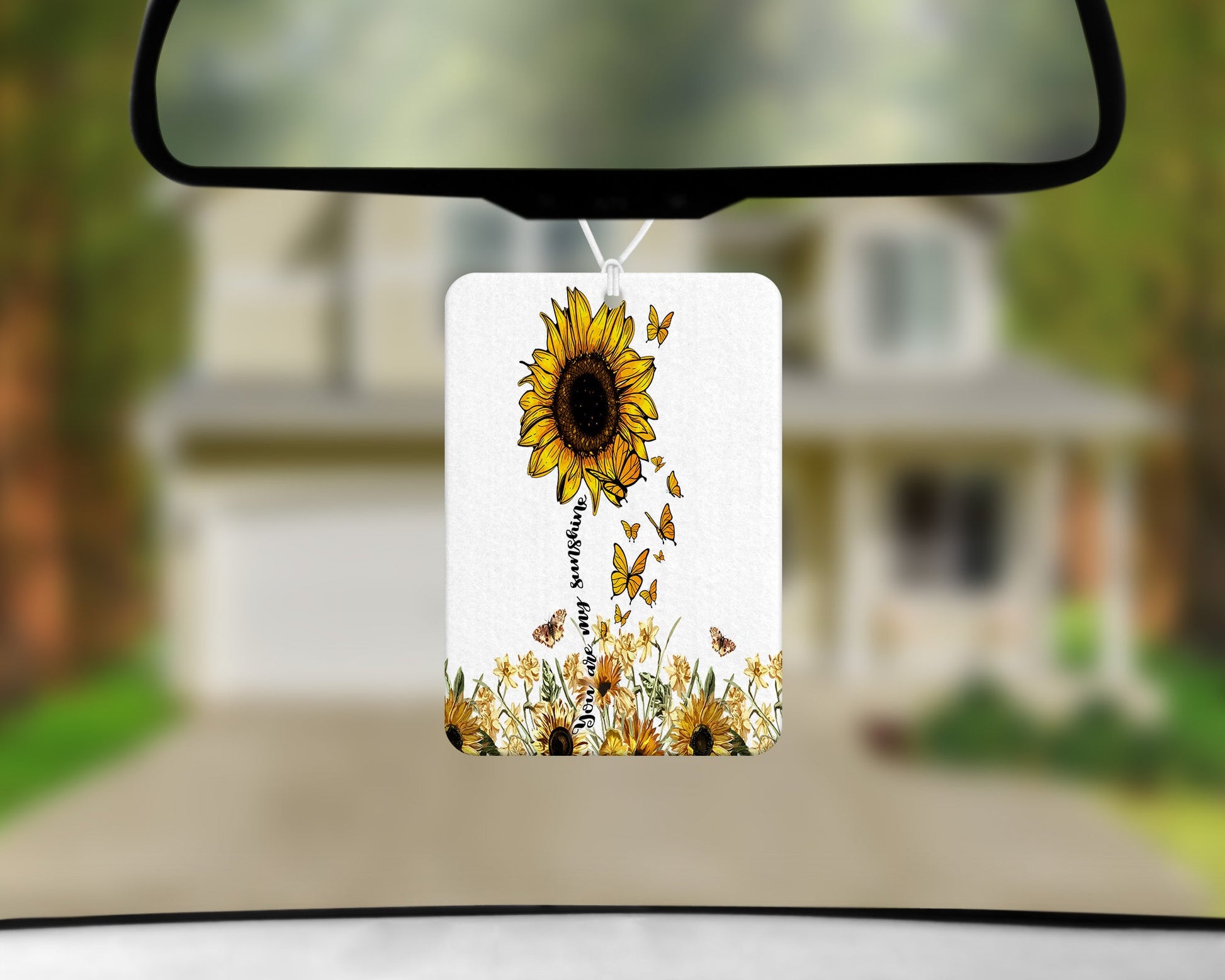Sunflower|Freshie|Includes Scent Bottle - Vehicle Air Freshener