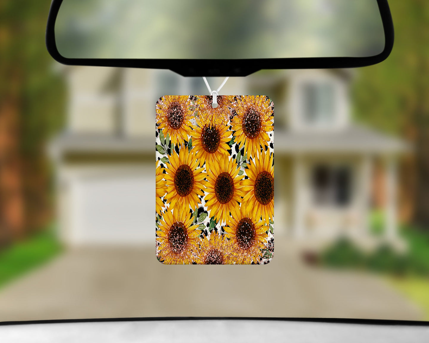 Sunflowers|Freshie|Includes Scent Bottle - Vehicle Air Freshener