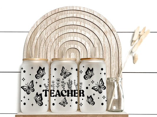 Teacher|Frosted Libby Glass - Tumblers