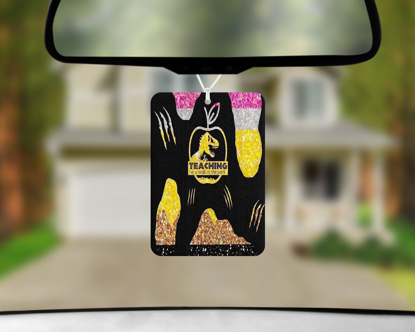 Teaching Is A Walk In The Park|Freshie|Includes Scent Bottle - Vehicle Air Freshener