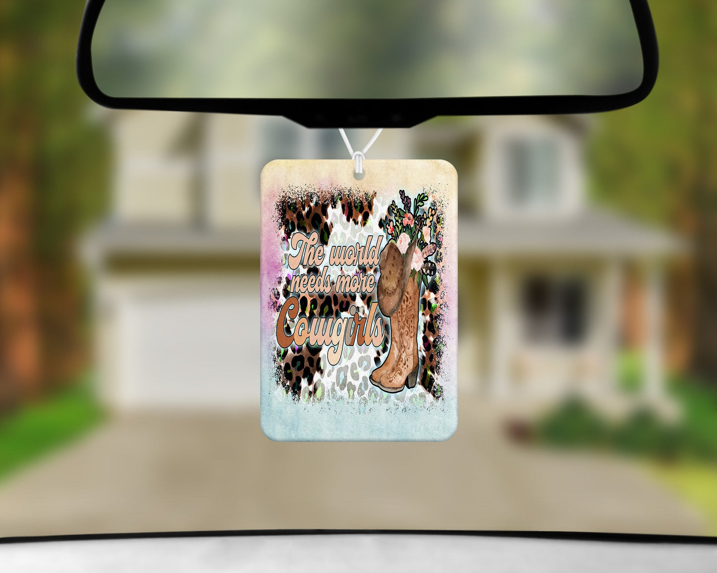 The World Needs More Cowgirls|Freshie|Includes Scent Bottle - Vehicle Air Freshener
