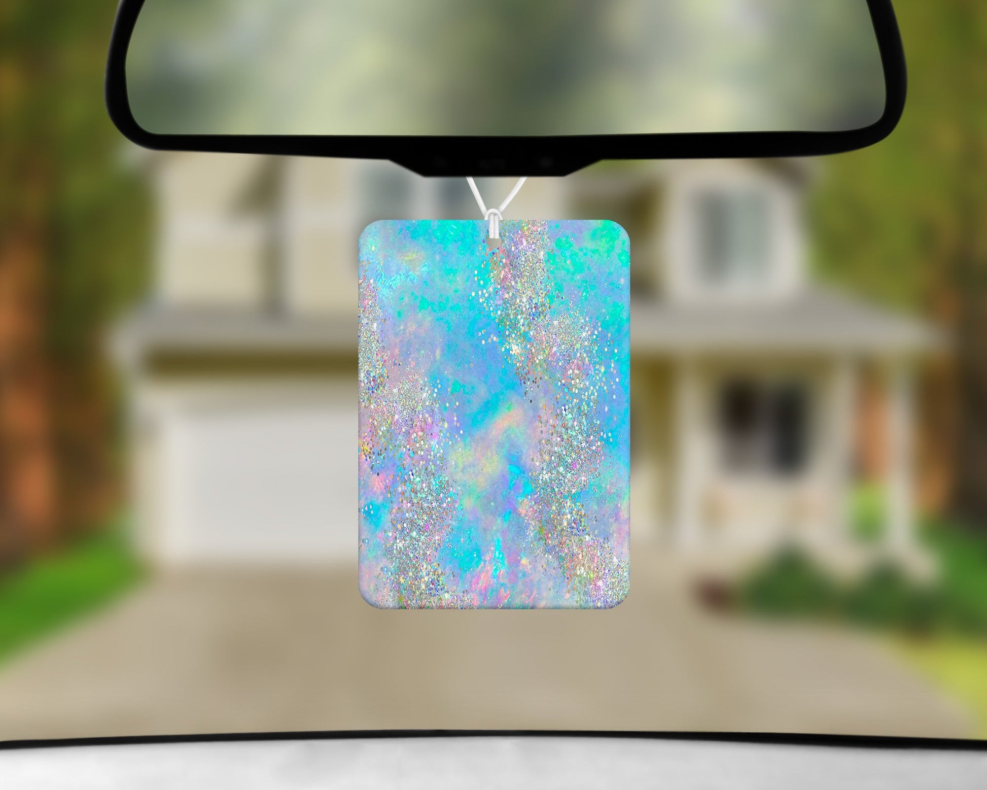 Turquoise Galaxy|Freshie|Includes Scent Bottle - Vehicle Air Freshener
