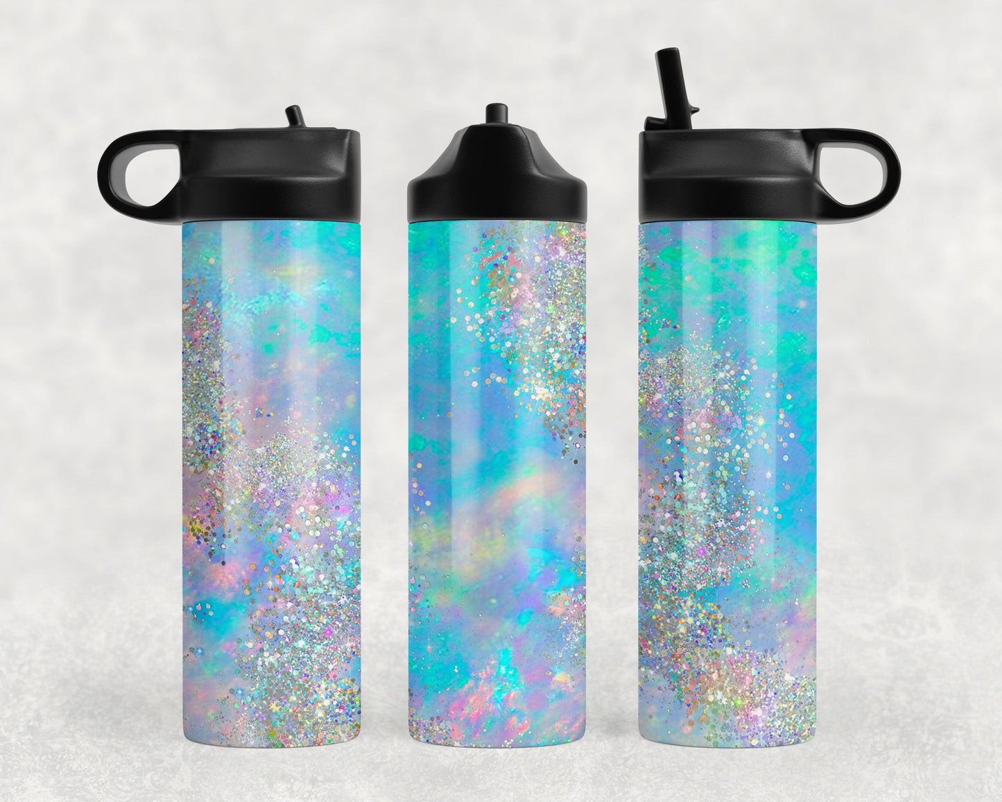 Turquoise Galaxy|Sport Water Bottle - Tumblers