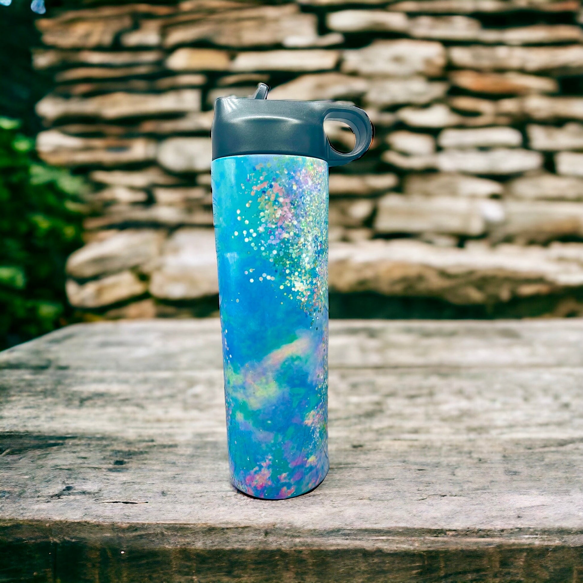 Turquoise Galaxy|Sport Water Bottle - Tumblers