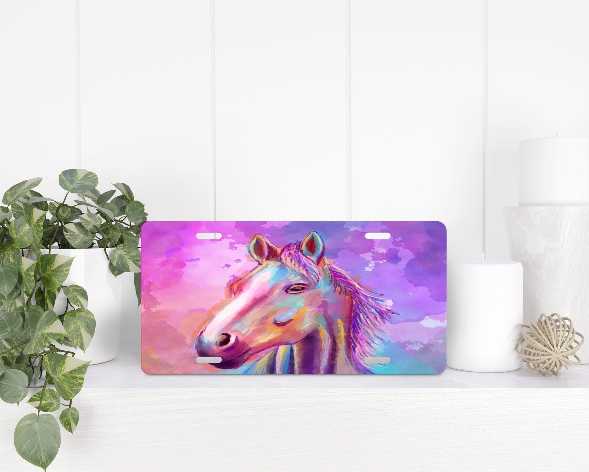 Watercolor Horse|License Plate - Vehicle License Plates