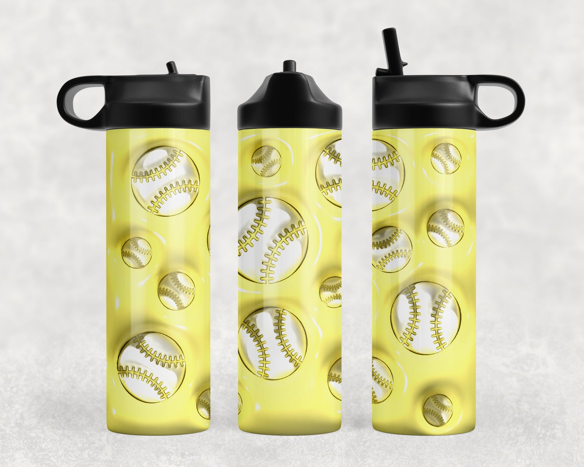 Yellow Baseball|Sport Water Bottle - Tumblers